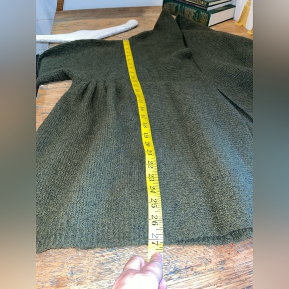 💚 SARAH SPENCER – Olive Green Open Front Cardigan (L/G) - Picture 8 of 8